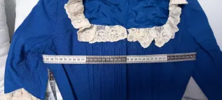 Corpiño de fallera azul con encaje