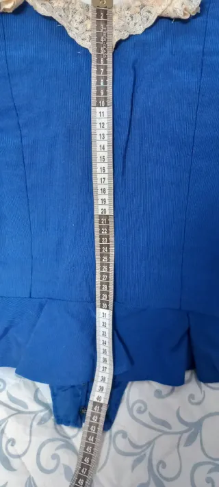 Corpiño de fallera azul con encaje