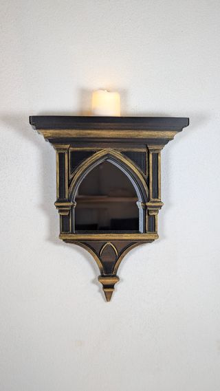 Prateleira de Parede Gótica com Espelho