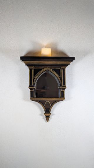 Prateleira de Parede Gótica com Espelho