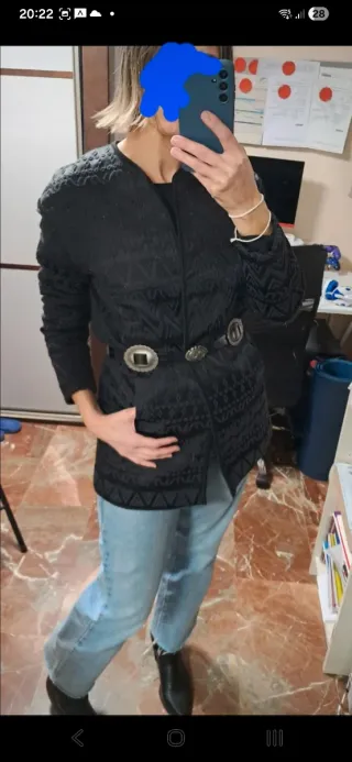 Chaqueta bordada oversize