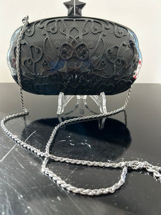 Borsa metacrilato nera tracolla removibile