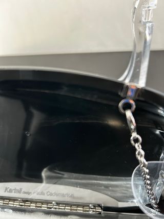 Borsa metacrilato nera tracolla removibile