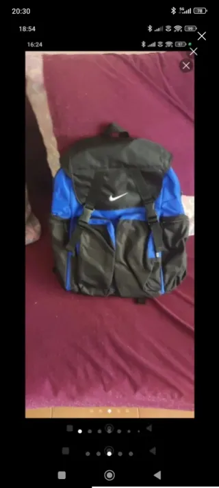 Mochila Nike Azul y Negra