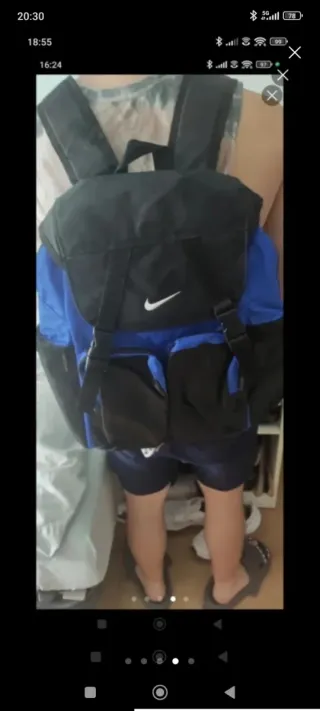 Mochila Nike Azul y Negra