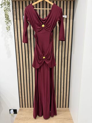Vestito elegante bordeaux