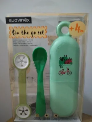 Suavinex Set Cuchara, Babero y Contenedor