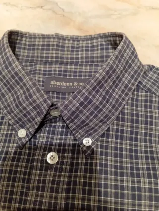 Camisa Aberdeen & Co cuadros azul/gris