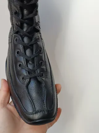 Hogan Stivaletti Pelle Nera Tg 36