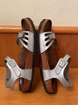 Sandalias Birkenstock Plata Talla 38