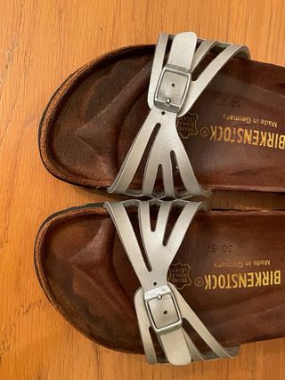 Sandalias Birkenstock Plata Talla 38