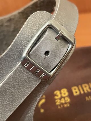 Sandalias Birkenstock Plata Talla 38