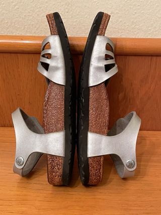 Sandalias Birkenstock Plata Talla 38