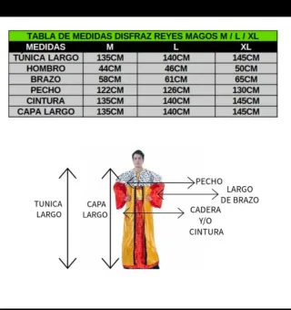 Disfraz Rey Mago Talla L