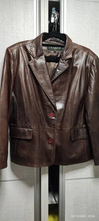 Chaqueta de piel de Ivonne, marrón