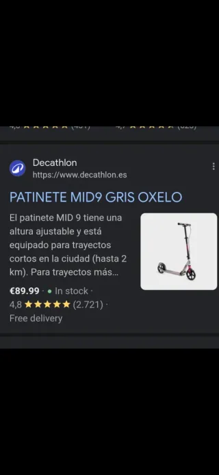 Patinetes Decathlon Oxelo mid9