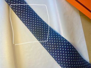 Corbata Hermès 100% Seda Azul
