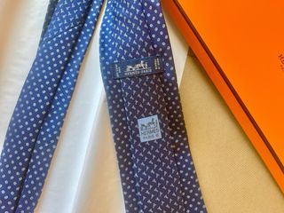 Corbata Hermès 100% Seda Azul
