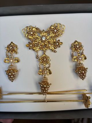 Aderezo Fallera Adolescente o Adulta. Dorado