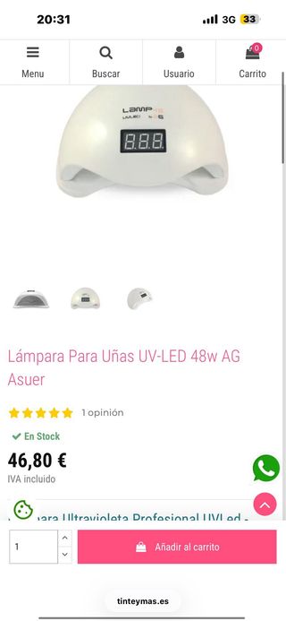 Lámpara UV-LED 48W AG Blanca