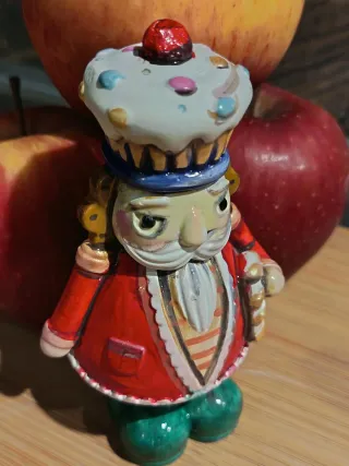 Schiaccianoci Pasticcino Natale Ceramica