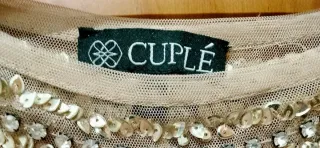 Camisa Cuplé blanca mujer pedrería