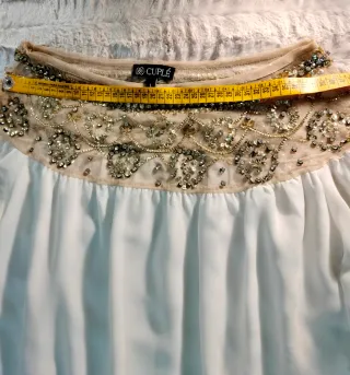 Camisa Cuplé blanca mujer pedrería