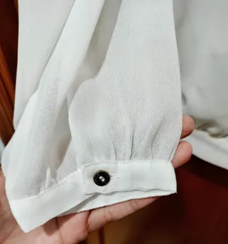 Camisa Cuplé blanca mujer pedrería