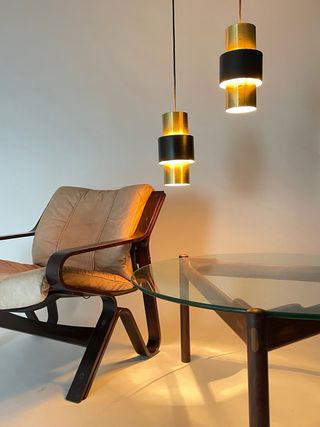 Sillón Nórdico Piel y Madera - Noruega 70s