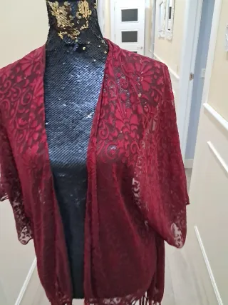 Kimono encaje mujer talla única
