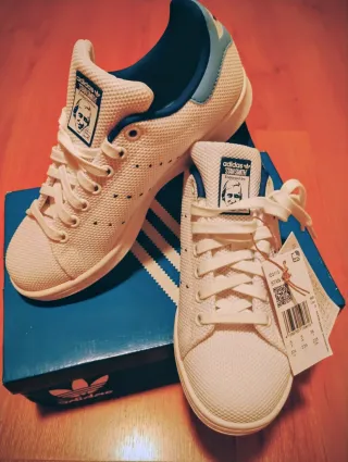 Zapatillas Adidas Stan Smith Blancas y Azules
