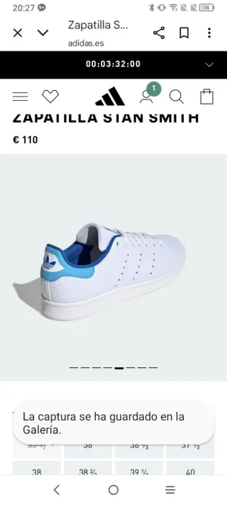 Zapatillas Adidas Stan Smith Blancas y Azules