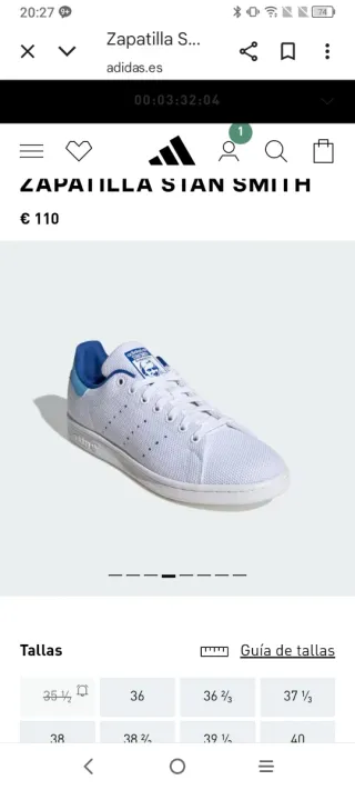 Zapatillas Adidas Stan Smith Blancas y Azules
