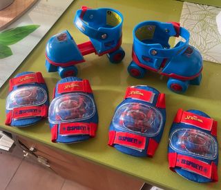 Patines y protecciones Spiderman