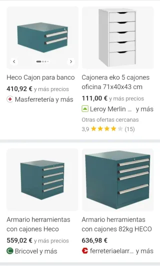 Banco de herramientas profesional cajonera eco