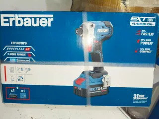 Atornillador Impacto Erbauer 18V Brushless 4Ah