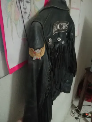 Chaqueta de cuero americana mujer