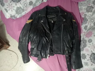 Chaqueta de cuero americana mujer