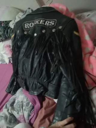 Chaqueta de cuero americana mujer