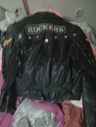 Chaqueta de cuero americana mujer