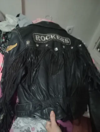 Chaqueta de cuero americana mujer