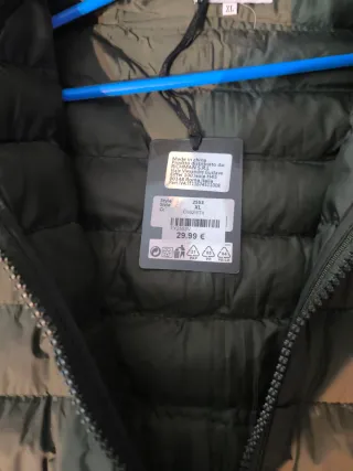 Chaqueta acolchada hombre verde oliva