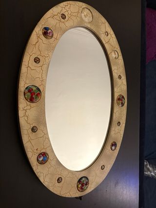 Espejo Ovalado Madera para restaurar