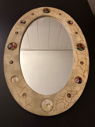 Espejo Ovalado Madera para restaurar