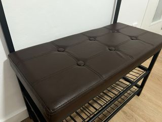 Perchero recibidor banco zapatero negro