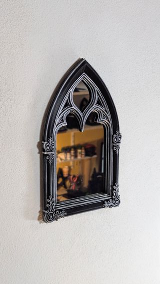 Espelho Gótico Arqueado Pintado à Mão