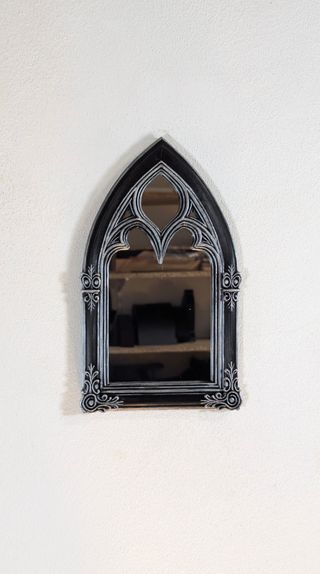 Espelho Gótico Arqueado Pintado à Mão