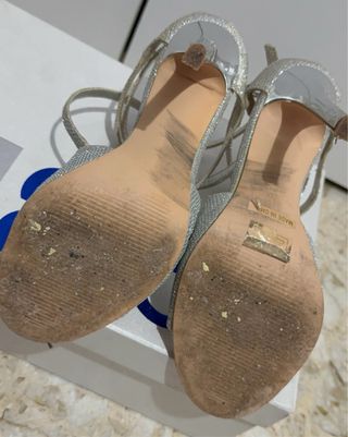 Sandali gioiello tacco alto oro/argento