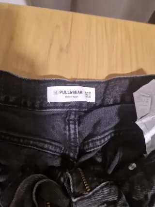 Pull&Bear Vaqueros Negros Talla 36