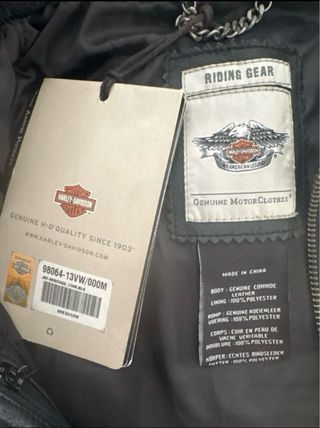 Chaqueta Harley-Davidson Cuero Negra Talla M